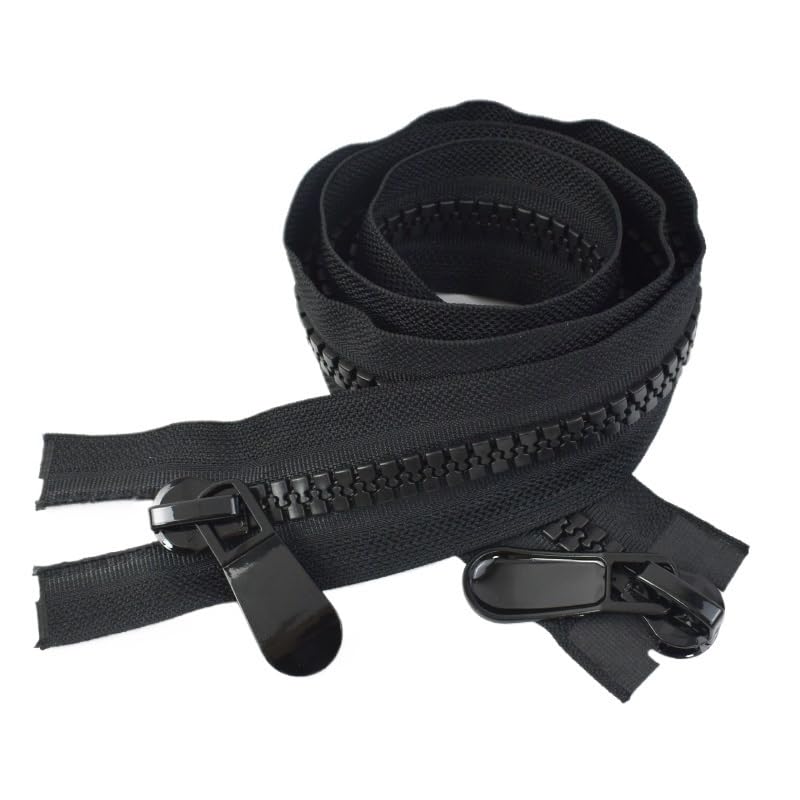 Zwei-Wege-ReißVerschluss 1 Pc 8# 15# 70-400 cm Harz Zipper Offene Ende Zip Doppel Slider Zelt Unten Jacke kleidung Reißverschlüsse Reparatur Kit DIY Nähen Zubehör(400cm)