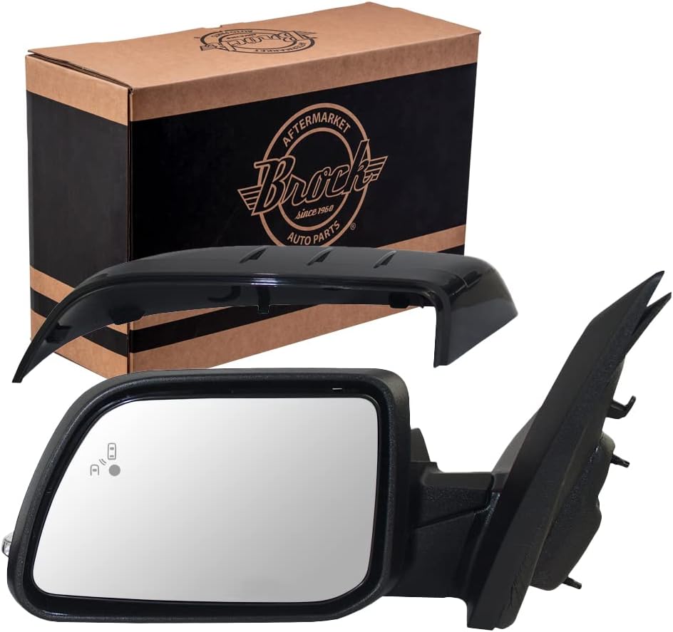 Drivers Power Side View Mirror Heated Memory Signal Puddle Lamp w/Blind Spot Detection Replacement for 11-14 Ford Edge CT4Z17683EAPTM