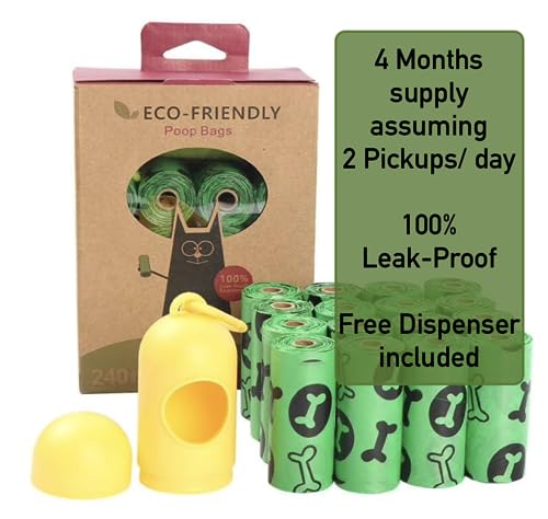 Image of Eco-Friendly Dog Poop bags, leak Proof guaranteed, biodegradable.
