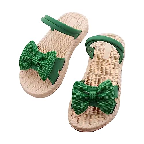 Toddler Kids Infant Girls Soild Bowknot Princress Shoes Soft Sole Non Slip First Walkers Prewalker Soccer Slide Sandals