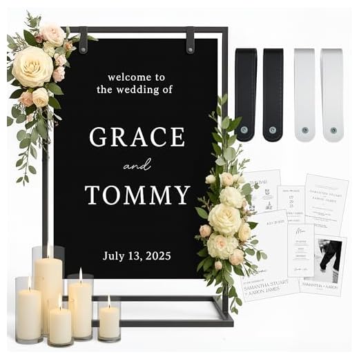 Best garden destination wedding Black Wedding Easel Stand Display