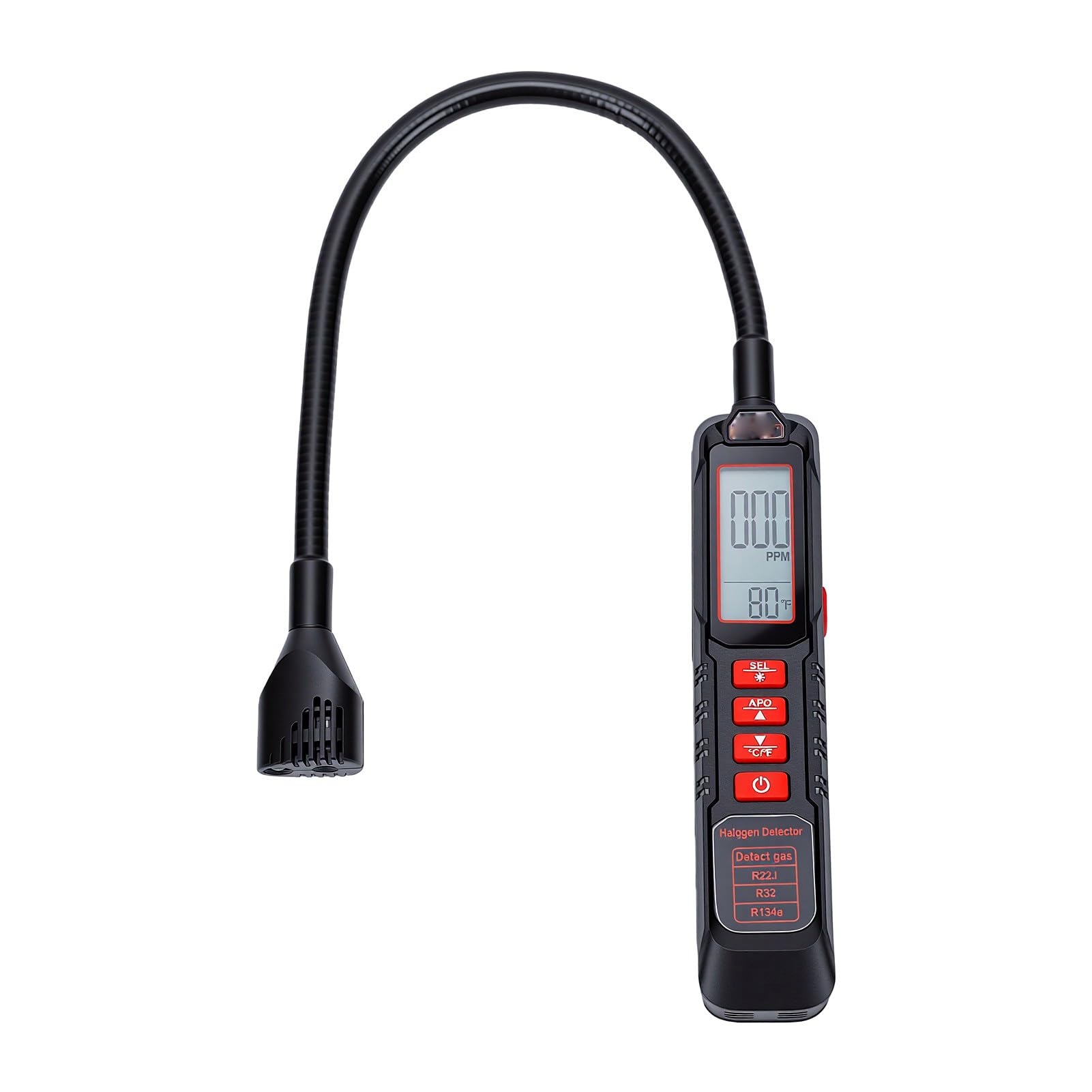 Generic Detector de Fugas de Gas de Alta Sensibilidad con Alarma Ajustable para Monitoreo Confiable de Refrigerante en Ambientes Difíciles, Incluye Baterías, Fácil de Usar
