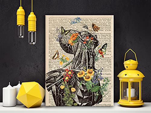 Hijie HIJIE03 Vintage Human Anatomy Poster - Anatomy Canvas Wall Art Anatomical Head And Neck Floral Canvas Print Painting Ready To Hang Gifts thumb #2