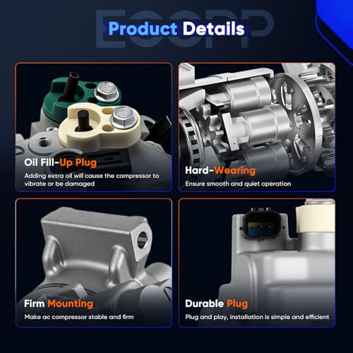 Image of ECCPP AC Compressor 2011-2014 for Toyota Corolla Matrix 1.8L Air Conditioning Compressor
