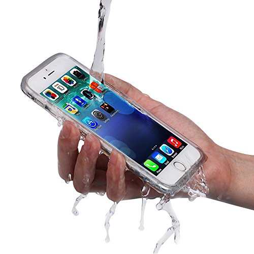 PISSION Waterproof Cases Ultra Slim Full Body Protective Cover Compatible with iPhone 6/6S (Gray)