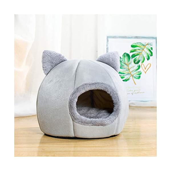 Macabolo Haustier Hund Katze Halbgeschlossen warmnest komfortable Haustier Bett Winter Plüsch Kennel Schlafhöhle – Bild 8