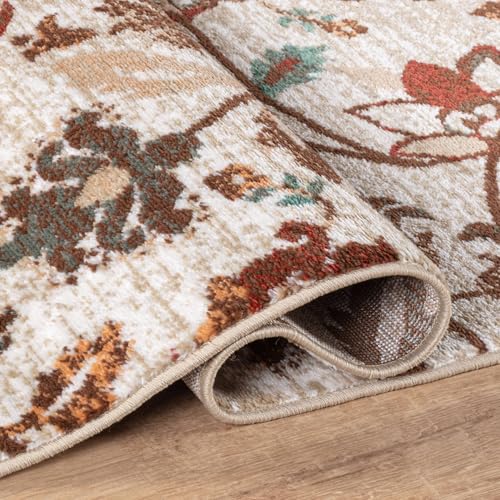 Tapete Beige Multi Rugshop 4' x 6' para Sala o Dormitorio miniatura 4