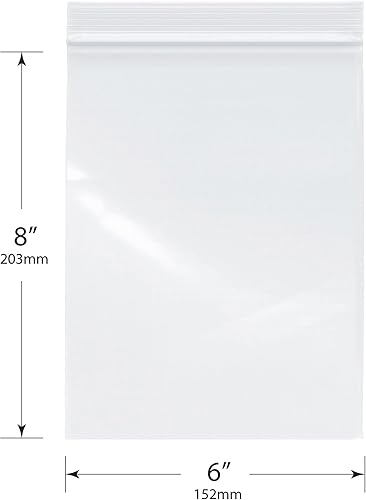 Miniatura 3 de Plymor Bolsas de plástico resistente con cierre con cremallera, 4 mil, 6 "x 8" (paquete de 100)