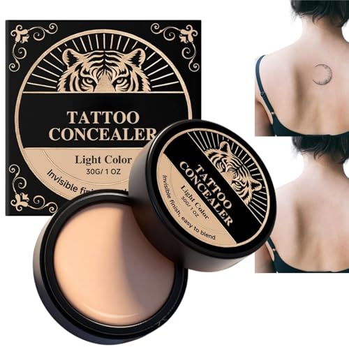 Waterproof Body Concealer&Leg Foundation High Coverage Body Makeup Full Coverage Waterproof Tattoo Cover Up Cream Effectively Conceals Tattoos Scars Varicose Veins Sweat-Resistant Natural Look