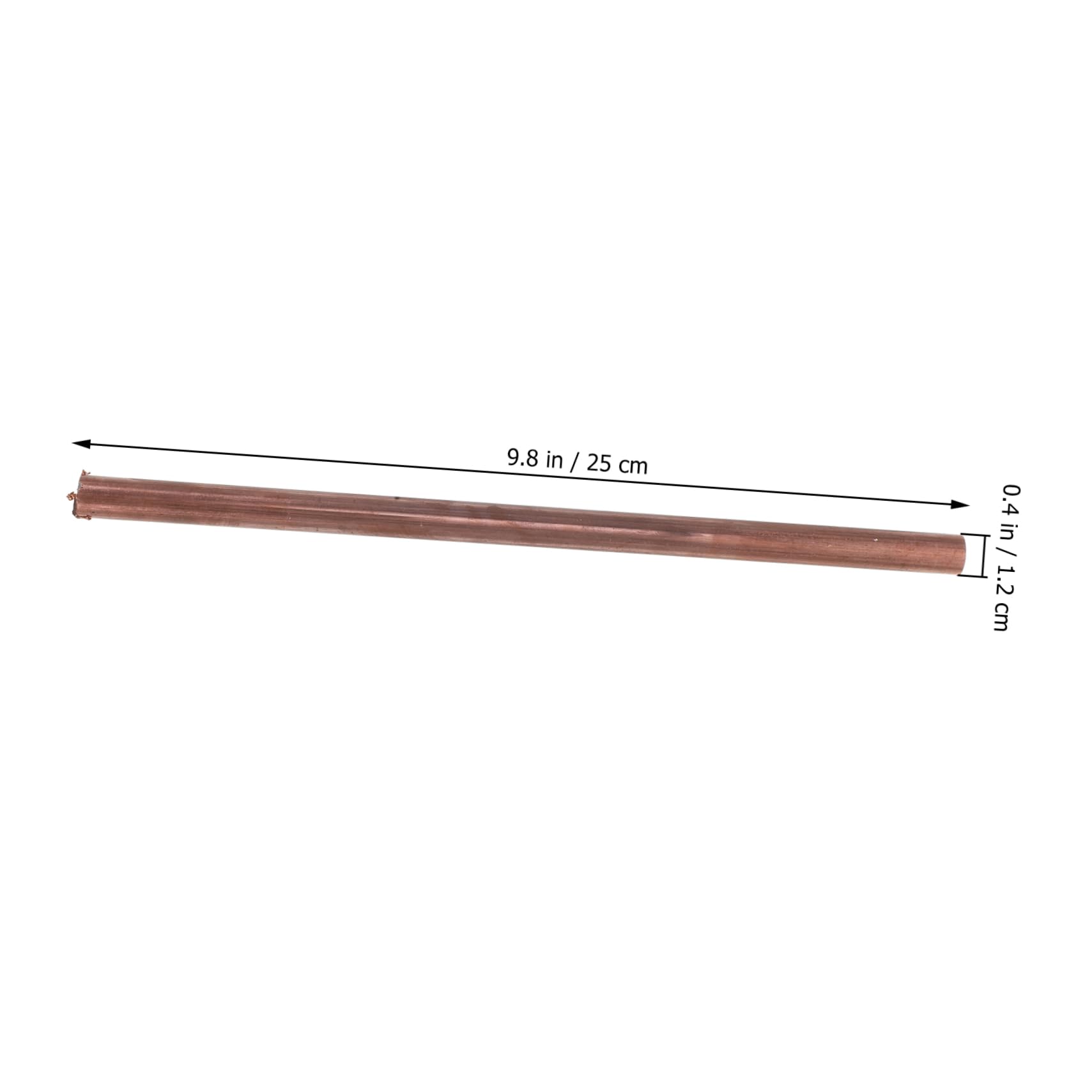HAWILLOSCH Copper Rod Divining Rod Rods Grounding Rod Locating Dowsing Rod Detect Gold Rod Copper Sticks Copper Bar 12mm Copper Round Rod Copper Tube T2