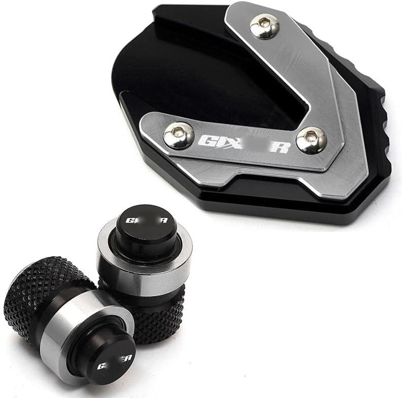 Miniatura 2 de Soporte lateral de motocicleta ampliar extensión y tapas de aire de válvula de neumático para S & uzuki para GIXXER 250 SF para GIXXER 150 125 SF250