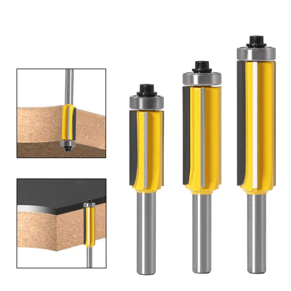 Punte per fresa a filo per legno, gambo da 8 mm, utensili per la lavorazione del legno, frese con cuscinetto superiore, Z01004
