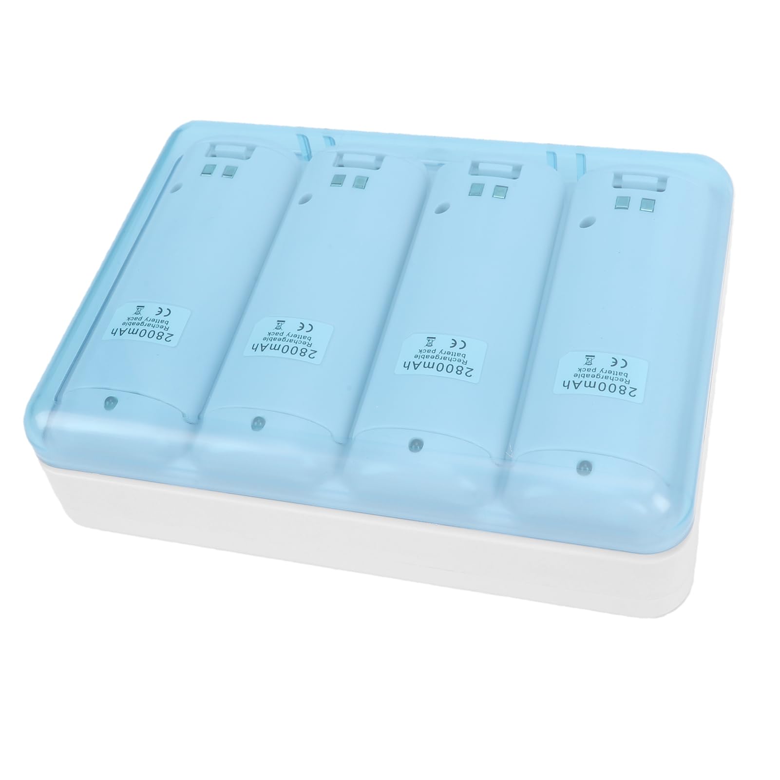 Topiky Caricabatterie Efficiente per Telecomando 4 in 1 con Batterie da 2800 MAh per un Gameplay Prolungato per i Giocatori (WHITE)