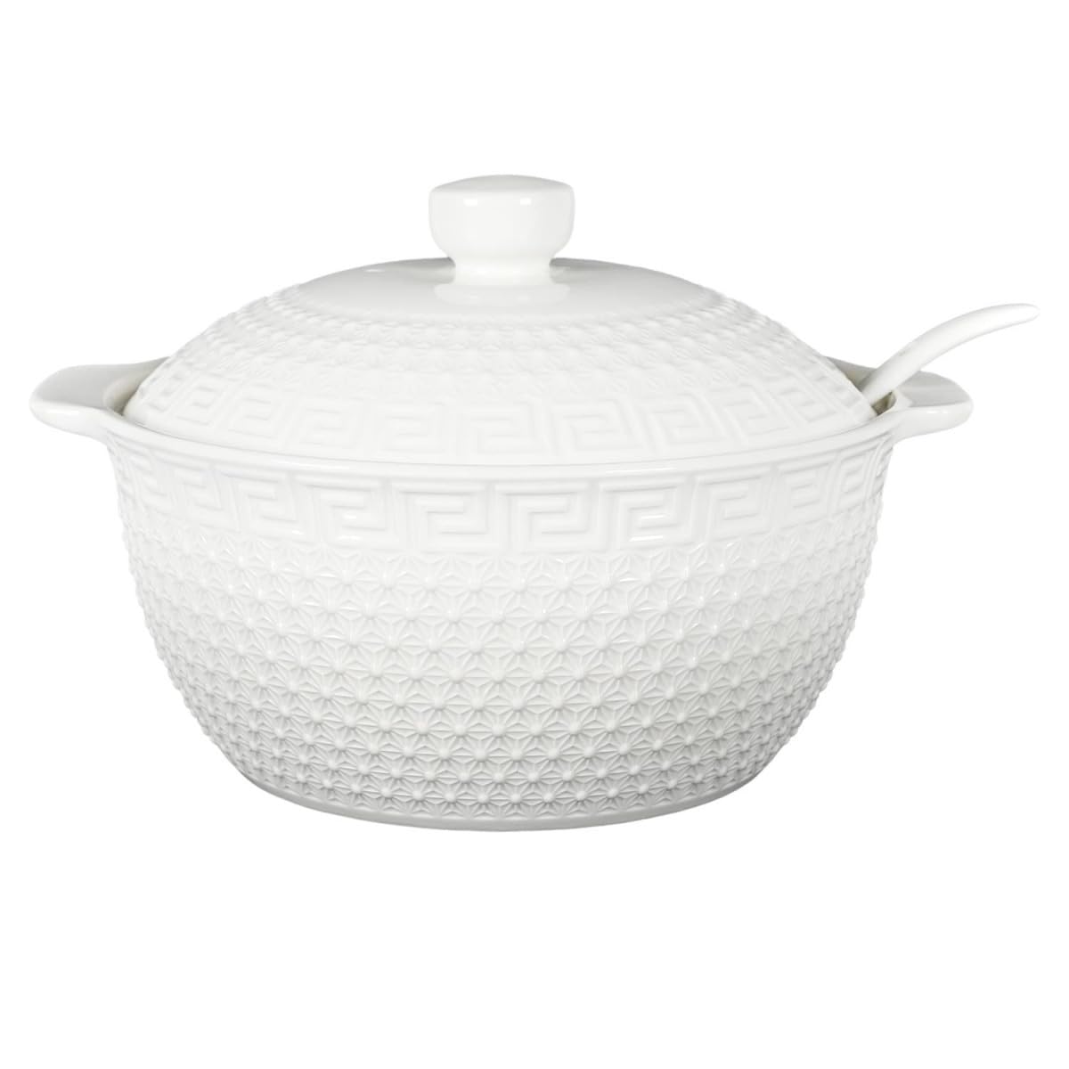 Service à Soupe 8 Pièces "Clélia" 42cm Blanc