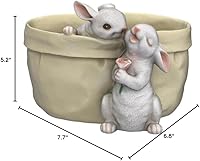 Vista 9 de Maceta de conejo para suculentas, macetas de jardín, maceta decorativa de conejo, macetas de dibujos animados en forma de animal, decoración