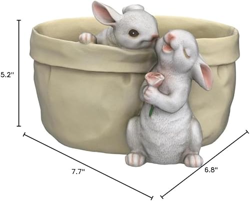 Miniatura 9 de Maceta de conejo para suculentas, macetas de jardín, maceta decorativa de conejo, macetas de dibujos animados en forma de animal, decoración