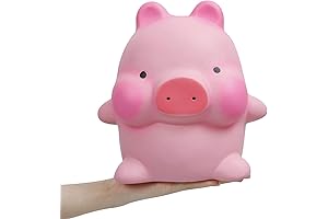 Anboor Jumbo Squishies King Peach, Kawaii Soft Squishies Stress Relief Toys for Kid