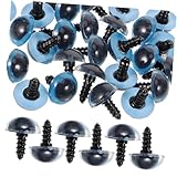 AKOOSY 50 Paare Blaue Puppenaugen Künstliche Augen für DIY Bastelprojekte für Tierfiguren Papierkunst und Kreative Handarbeiten