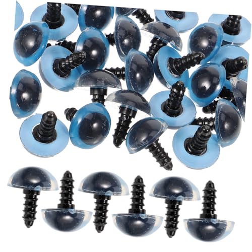 AKOOSY 50 Paare Blaue Puppenaugen Künstliche Augen für DIY Bastelprojekte für Tierfiguren Papierkunst und Kreative Handarbeiten