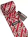 HISDERN Mens Ties Christmas Neck tie Silk Woven Red TieS Handkerchief Holiday Season Santa Funny Neckties Pocket Square for Party