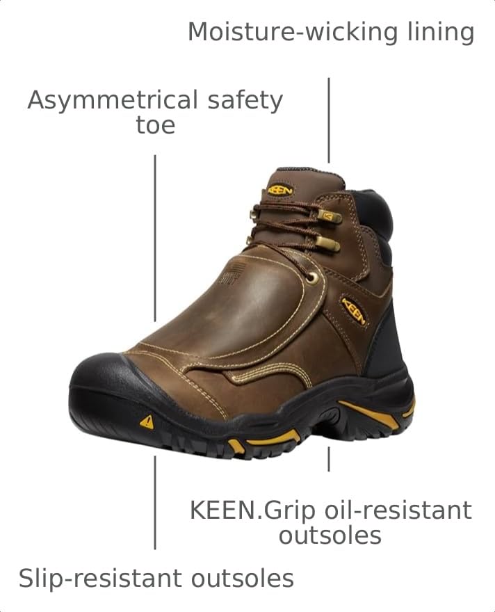 Image of KEEN Utility mens Mt Vernon 6 inch Steel Toe Metatarsal Guard Work Boots