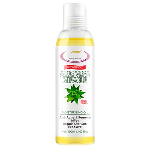 DISAAR BEAUTY Aloe Vera Aceite Hidratante Anti-Acné Eliminar Ácaros Reparación Después De La Exposición Al Sol 3.4 fl oz/3.03fl.oz