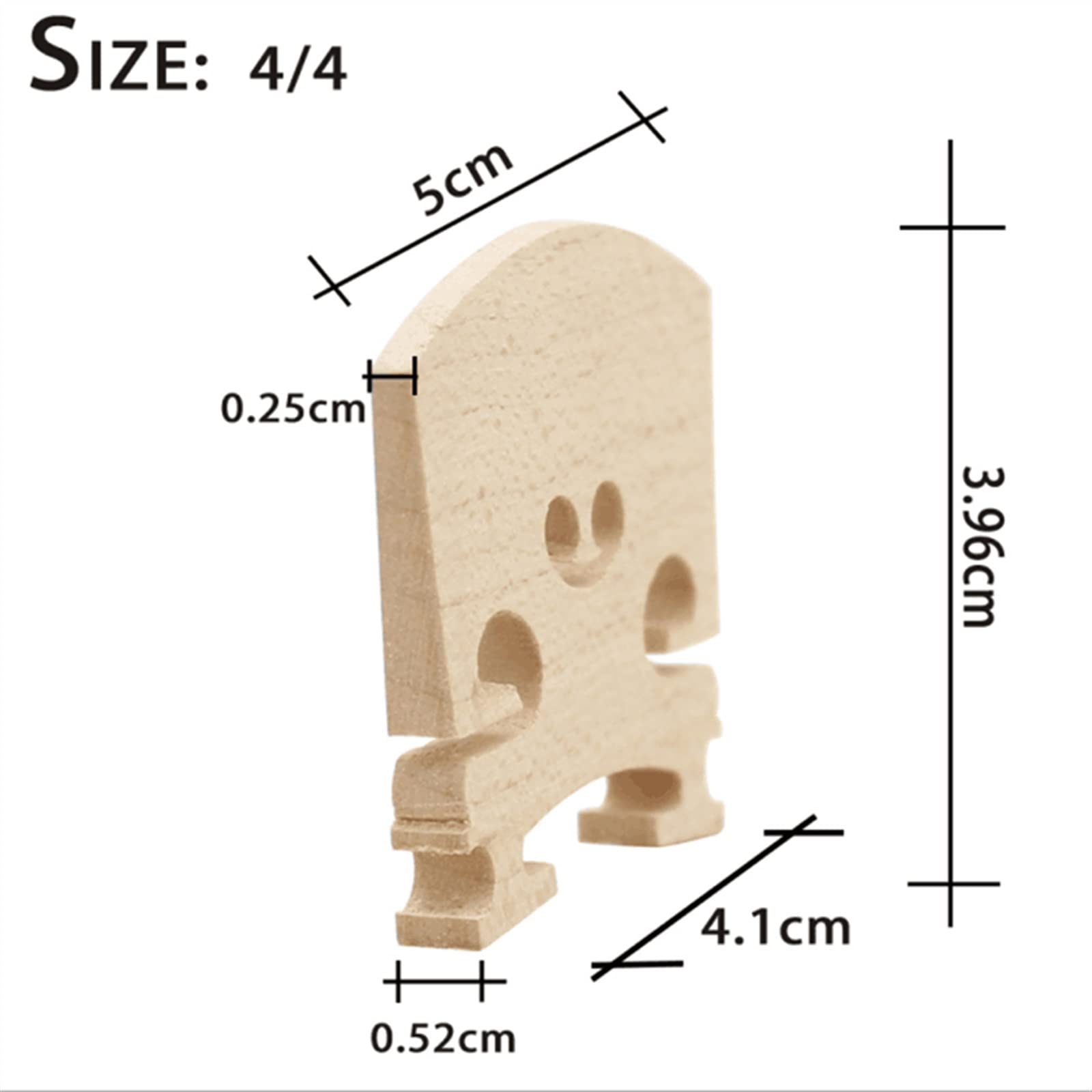 10 Pcs Maple Violin Bridge Violon Accessoires Professionnel Violon Accessoires (Color : 4/4)