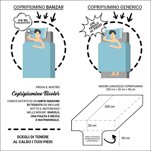 Banzaii Set copripiumino bicolor