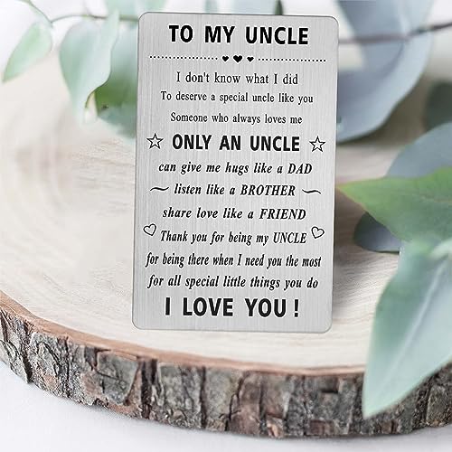 CPLJW Uncle Gifts from Nephew Niece - Best Uncle Gifts - Uncle Birthday Wedding Wallet Card Gifts3