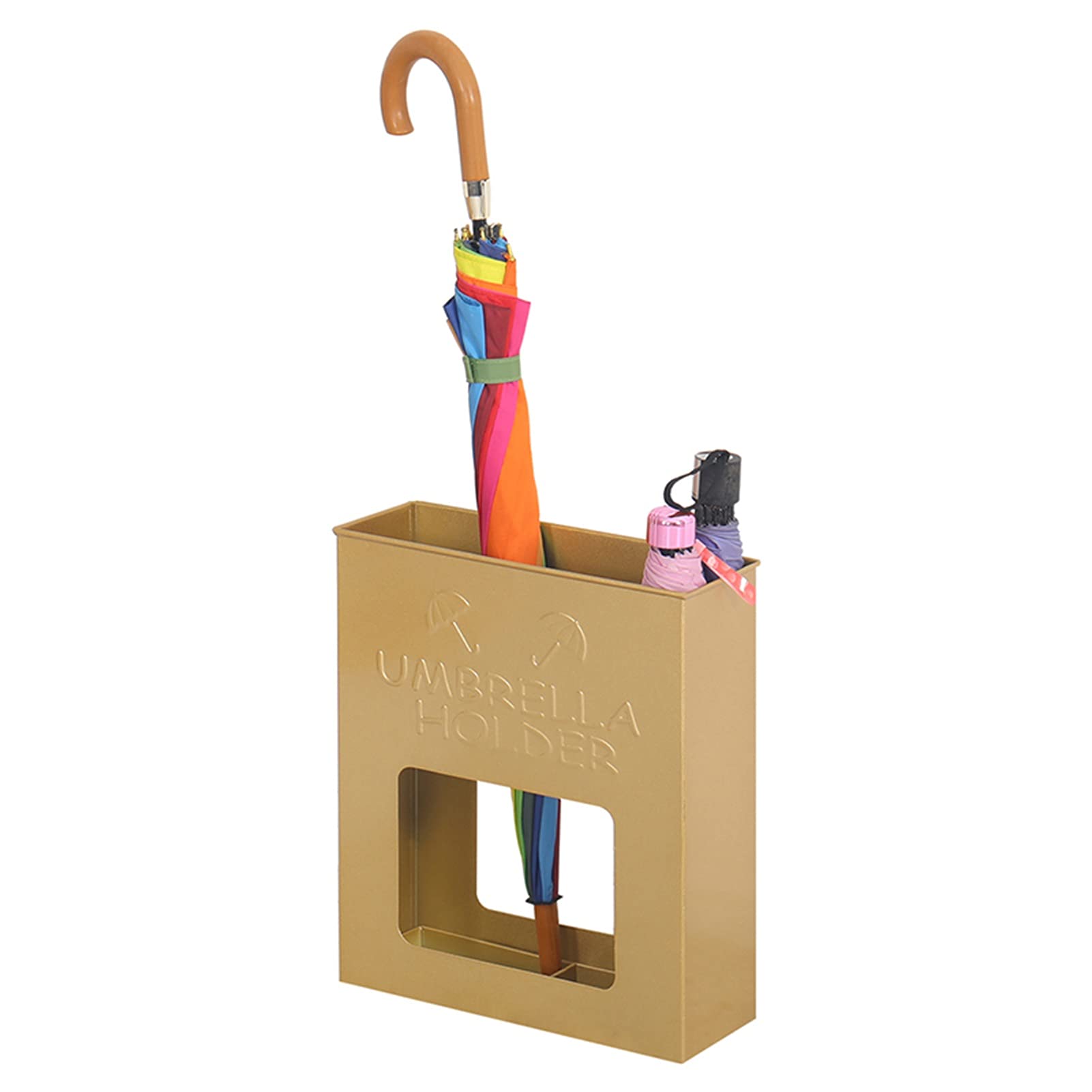 Porte-parapluie évidé en métal avec bac amovible pour garder vos sols d'entrée au sec