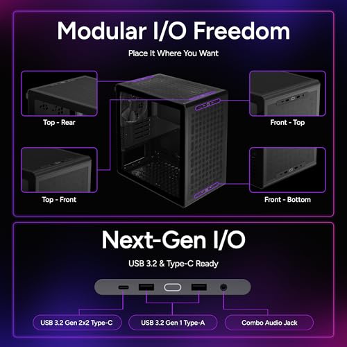Image of Cooler Master Q300L V3 Micro-ATX PC Case, High Airflow, Tempered Glass | 366mm Graphics Card Support, 240mm AIO Support, Micro-ATX Motherboard, Magnetic Dust Filters, Customizable Modular I /O Panel