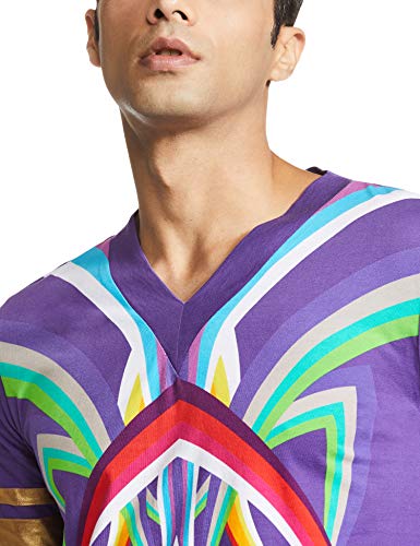 Image of RIVER Men's Designer Regular Fit T-Shirt with Half Sleeves