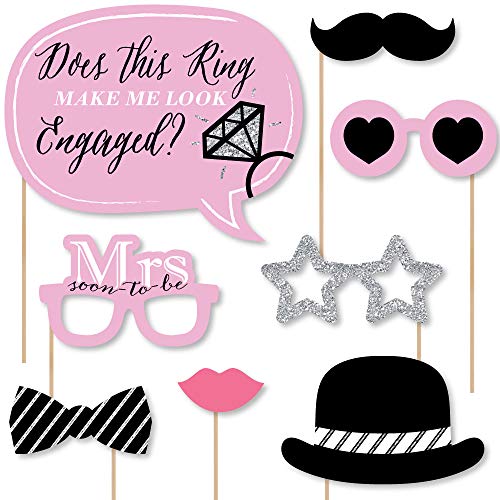 Big Dot Of Happiness Omg, You're Getting Married - Engagement Photo Booth Props Kit - 20 Count #TOP5