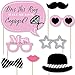 Big Dot of Happiness OMG, You're Getting Married - Engagement Photo Booth Props Kit - 20 Count