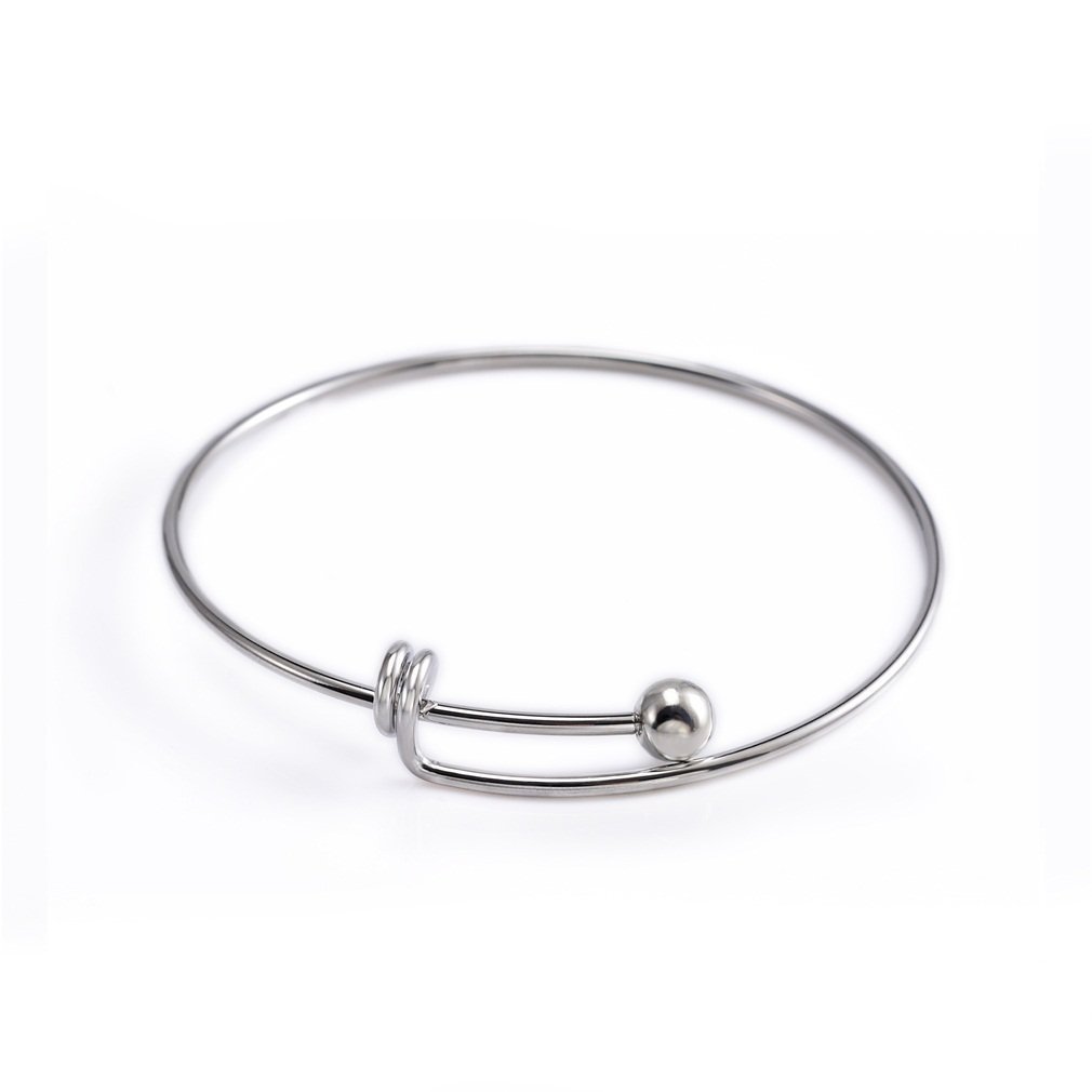 ZX Jewelry 12pcs Womens Expandable Blank Bangles Bracelets for