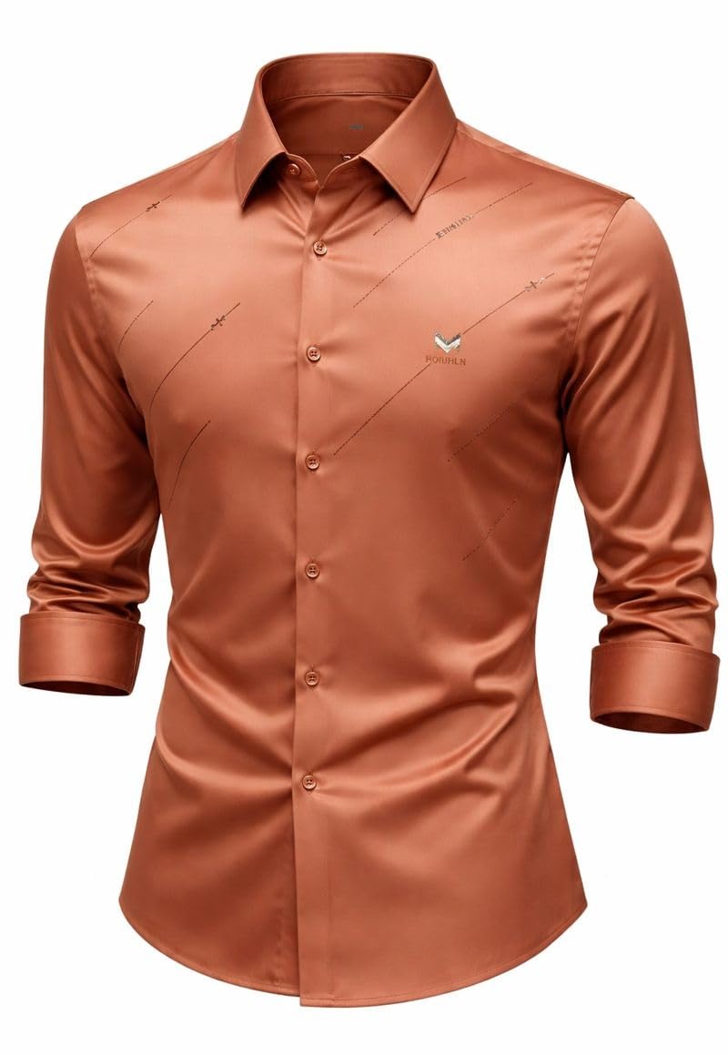 indoprimo Men’s Premium Satin Shirt for Party, Formal & Casual Wear – Stylish Designer Full Sleeve Shirt for Men-picture-22
