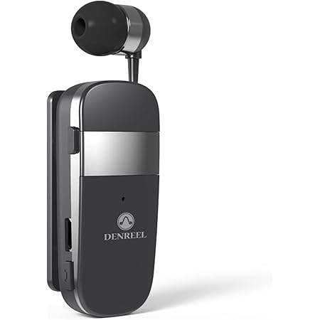 Amazon Bluetoothイヤピースv 5 0ワイヤレスハンズフリーヘッドセット マイク付き24時間駆動ヘッドセット Iphone Android Samsung用ラップトップ オフィストラッカー ドライバー実行中中 グレー Denreel ヘッドセット