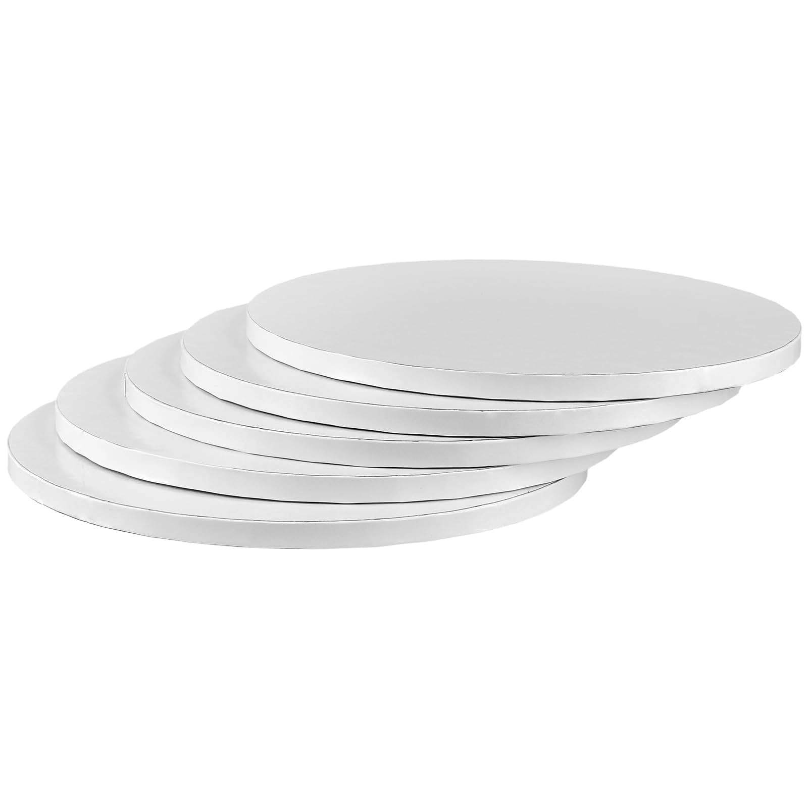 Lot de 12 planches à gâteau rondes de 254 mm, 12 mm d'épaisseur, base de cuisson robuste pour décoration d'anniversaire, convient pour les tables de dessert de mariage