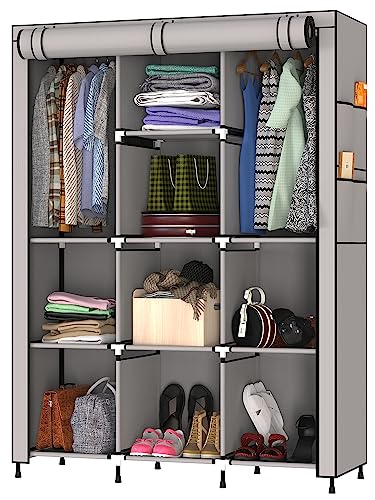 See full amazon price history chart for MY ARMOR 3-Door Foldable Wardrobe for Clothes, Mutifunctional Storage Rack Cabinet Fabric Almirah, Collapsible Wardrobe Organizer Cupboard, Grey, 10 Shelfes & 2 Hanger Cabinet Design MY ARMOR 3-Door Foldable Wardrobe for Clothes, Mutifunctional Storage Rack Cabinet Fabric Almirah, Collapsible Wardrobe Organizer Cupboard, Grey, 10 Shelfes & 2 Hanger Cabinet Design (B0C8DLZZ1T) Amazon Price History, Amazon Price Tracker