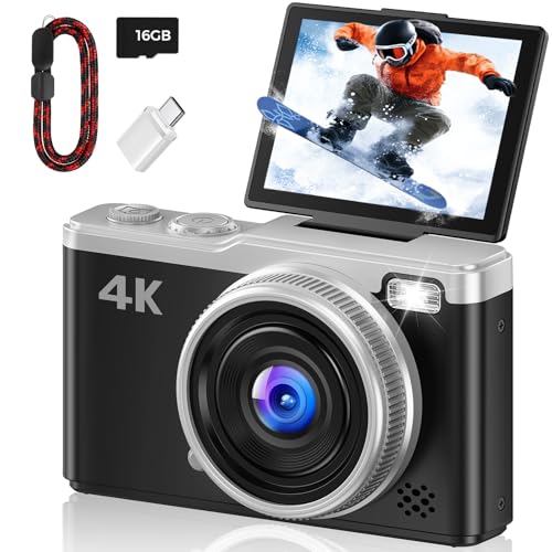 MaxMango Digital Camera for Photography, 64MP & 2.4’’ Vlogging Camera for YouTube,180° Flip...