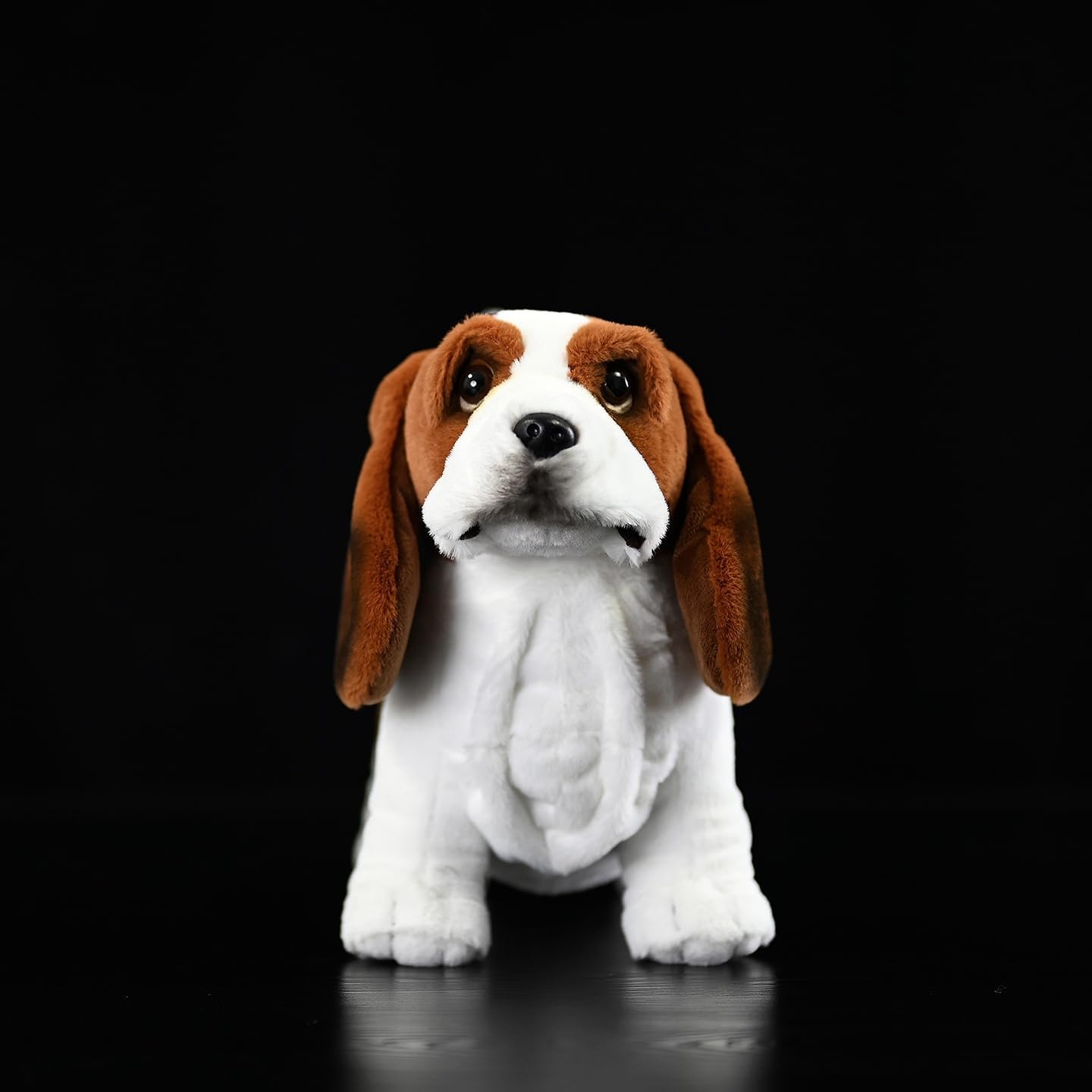 Nohito Realistic French Basset Hound Plush Stuffed Animal - 12'' Long Lifelike Cuddly Squishy Brown Puppy Dog Plushie Gifts