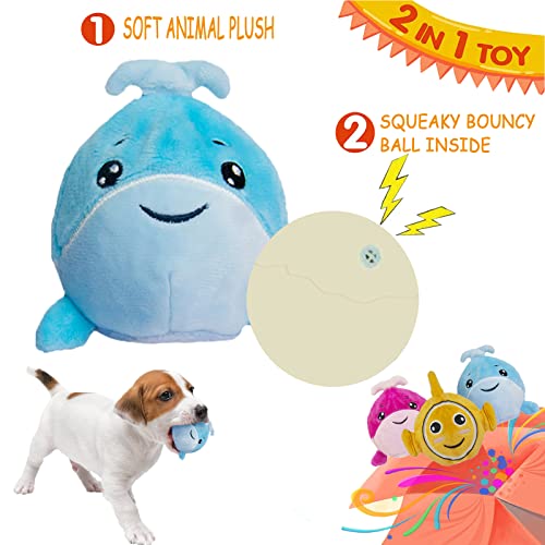 3 Pack Squeaky Dog Balls Toy, 2 in 1 Rubber Bouncy Fetch Pet Balls, Dog Birthday Toy, for Medium Small Pets Interactive Play 3 Pack Squeaky Dog Balls Toy, 2 in 1 Rubber Bouncy Fetch Pet Balls, Dog Birthday Toy, for Medium Small Pets Interactive Play