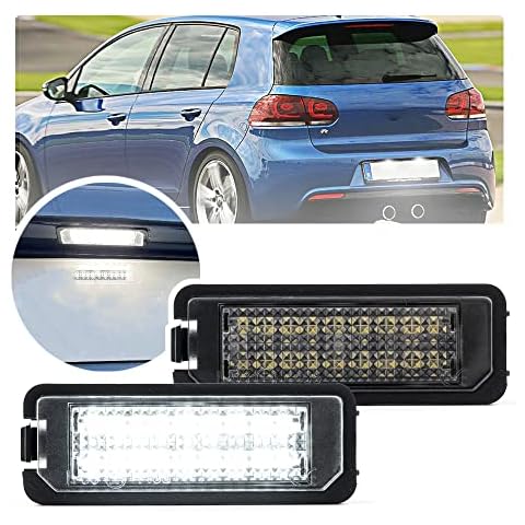 NSLUMO 2pcs LED License Number Plate Lights CanBus Error free Compatible With Volks EOS 06~ GOLF MK4 MK5 MK6 MK7 LUPO 99~06 Cover