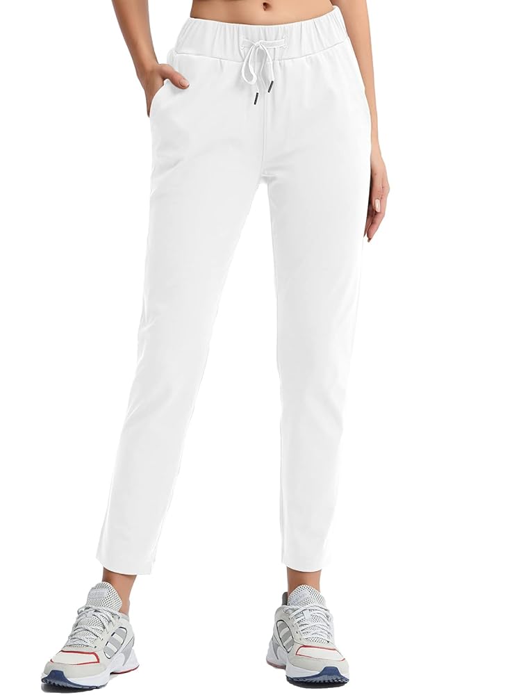 Amazon.com: KUTAPU White Golf Pants Women Stretch White Non