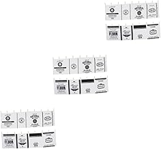 IMIKEYA 6 Peças Sanefas Para Persianas De Cozinha Para Janelas De Casa Cortinas De Casa De Fazenda Cortinas De Cozinha De Casa De Fazenda Cortinas Pretas E Brancas Cortinas Curtas