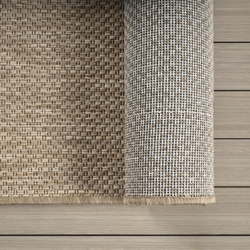 The Carpet Mistra Modern Indoor And Outdoor Rug, Perfect For The Living Room, Bedroom Or Patio, Weatherproof, Durable And Easy To Clean, Natural, 120 X 170 Cm - 5