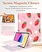 Wazzasoft for iPad 10th Generation Case with Keyboard - for iPad A16 Cases Pencil Holder 10.9 Inch Cover Women Girls Cute Girly Strawberry Unique Design Funda for Apple Tablet 10th/11th gen