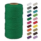 PROYECTOS DIY MACRAME: El cordón de algodón macramé es largo y suave, pero extremadamente resistente, fácil de trabajar, perfecto para hacer tapices de macramé, colgadores de plantas, cortinas, tapices y atrapasueños, etc., para que puedas disfrutar de tus trabajos de bricolaje.