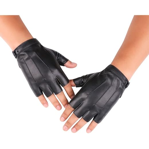 Fingerless Driving Gloves Black Half Finger