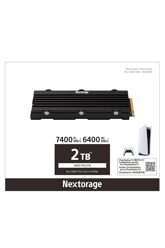 【PS5対応】 Nextorage 2TB NEM-PA M.2 2280 Nextorage 2TB Internal SSD compatible with PS5/PS5 slim/PS5